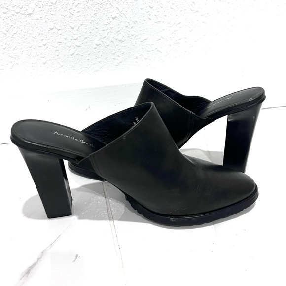 Amanda Smith Phoenix high heels Black Ankle mules 9 - Picture 8 of 10